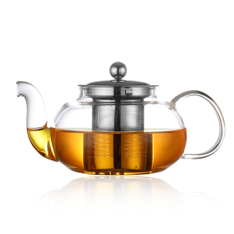 Coffee Tea Sugar Canister Set - 600/800 ml Hitzebeständige Glas Teekanne Blume