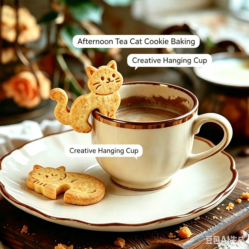 Coffee Tea Essentials - Cartoon-Kätzchen-Ausstechform für Tassen, Niedliche Kätzchen-Backform, DIY-Dekorationswerkzeug