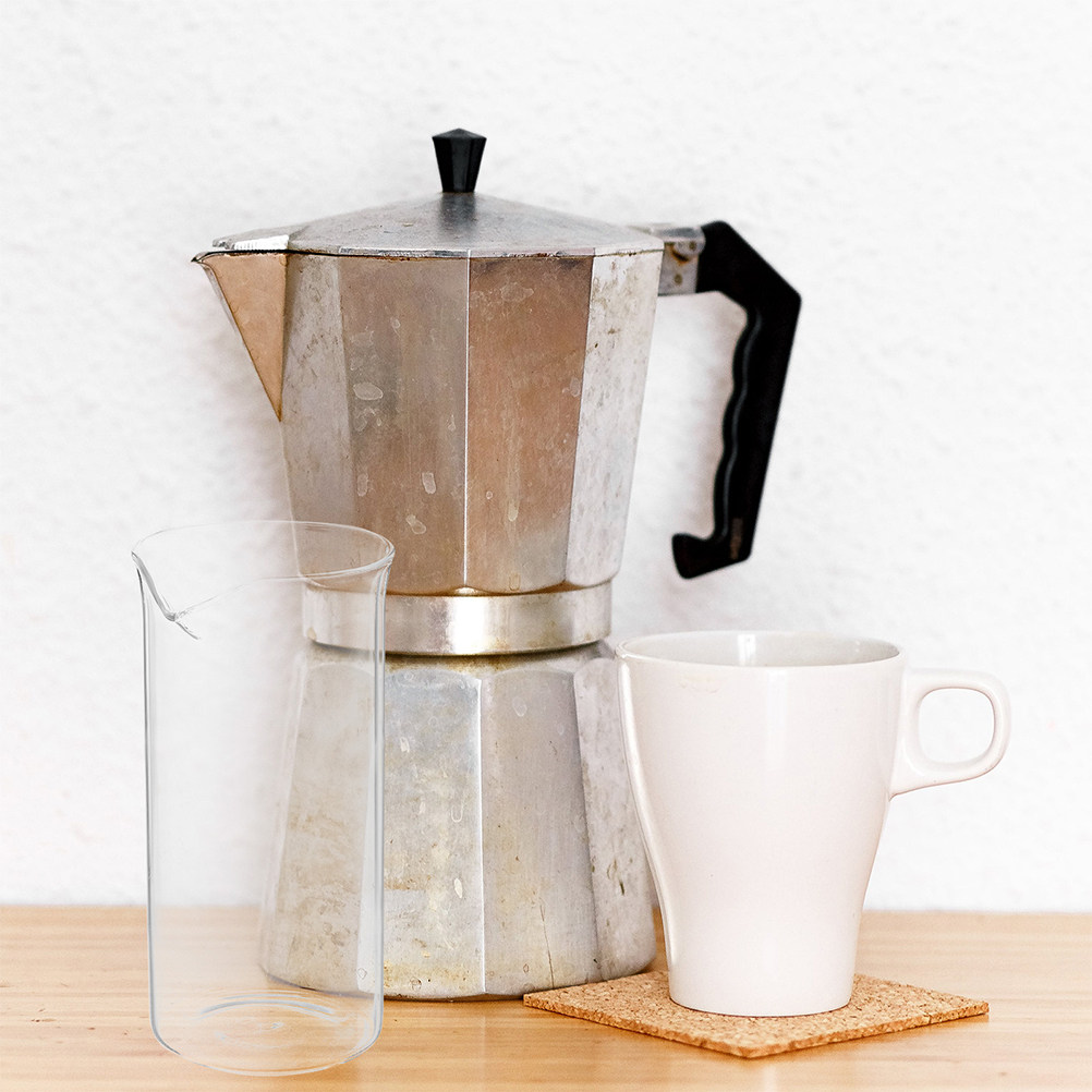 Coffee Tea Brew - Transparente Glas-Kaffeepresse Ersatzbecher, Hitzebeständiger Borosilikat-Brühbecher mit