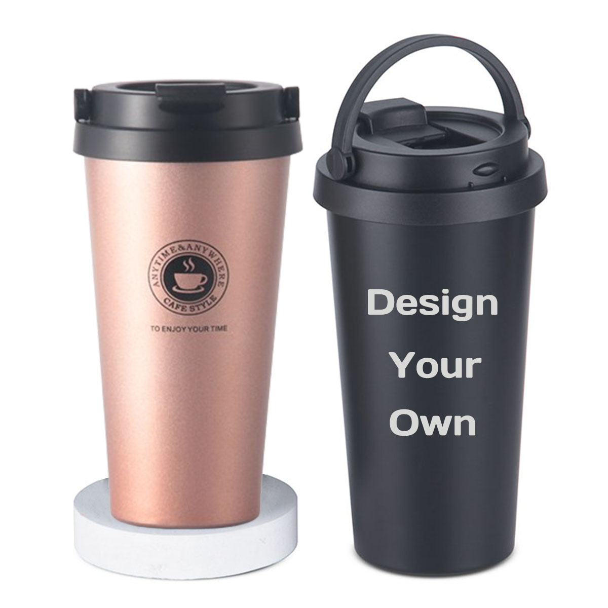 Double Wall Mug - Isolierter Reise-Kaffeebecher 16 oz Edelstahl-Thermobecher, Vakuum-Doppelwand