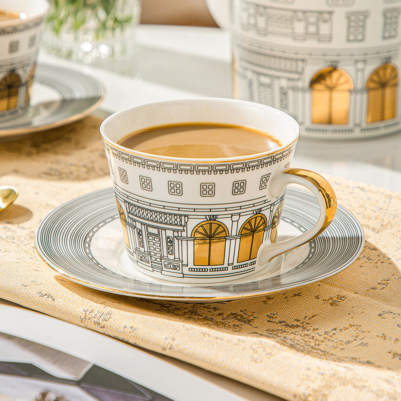 Coffee Tea Essentials - Architekturbecher und Untertasse, Kaffeetasse, europäischer Luxus,