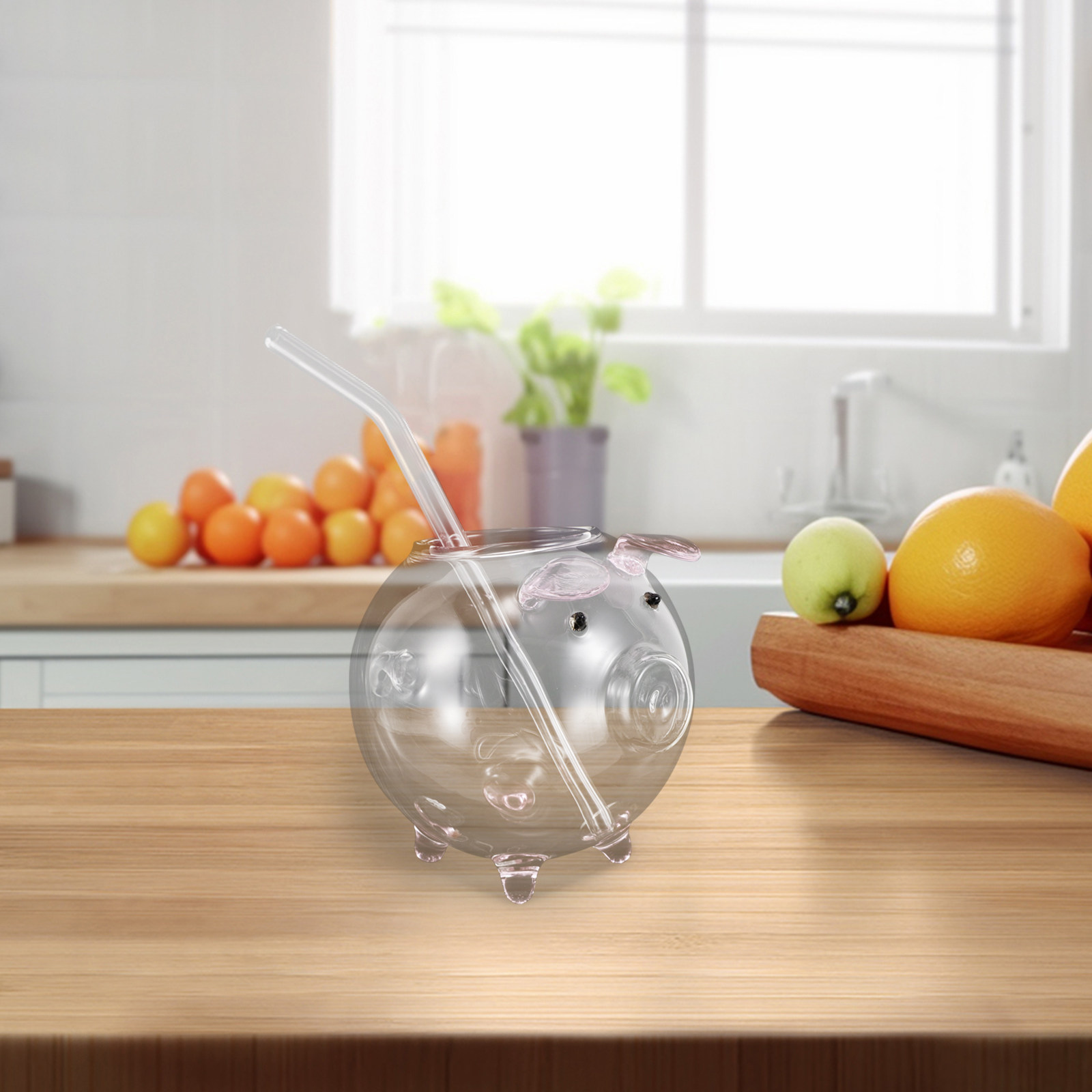 Kreatives Schweineförmiges Gla – Juice Tea Coffee Bewertung und Preis