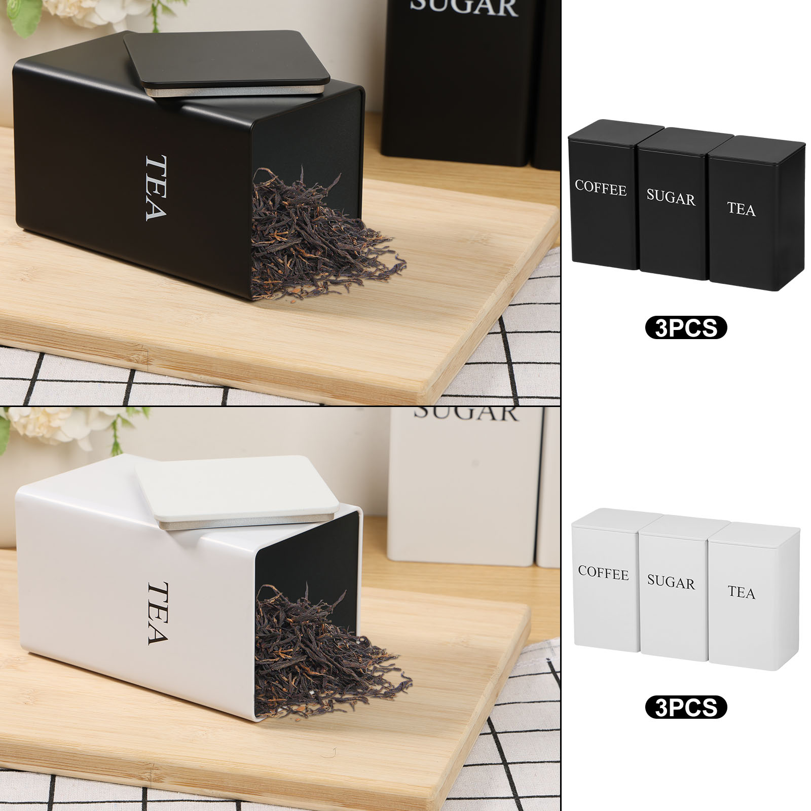 3Pcs Kaffee Bean Lagerung Kani – Coffee Tea Sugar Canister Set Bewertung und Preis