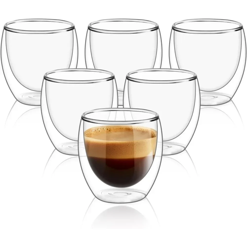 6 Stück klare doppelwandige Ka – Juice Tea Coffee Bewertung und Preis
