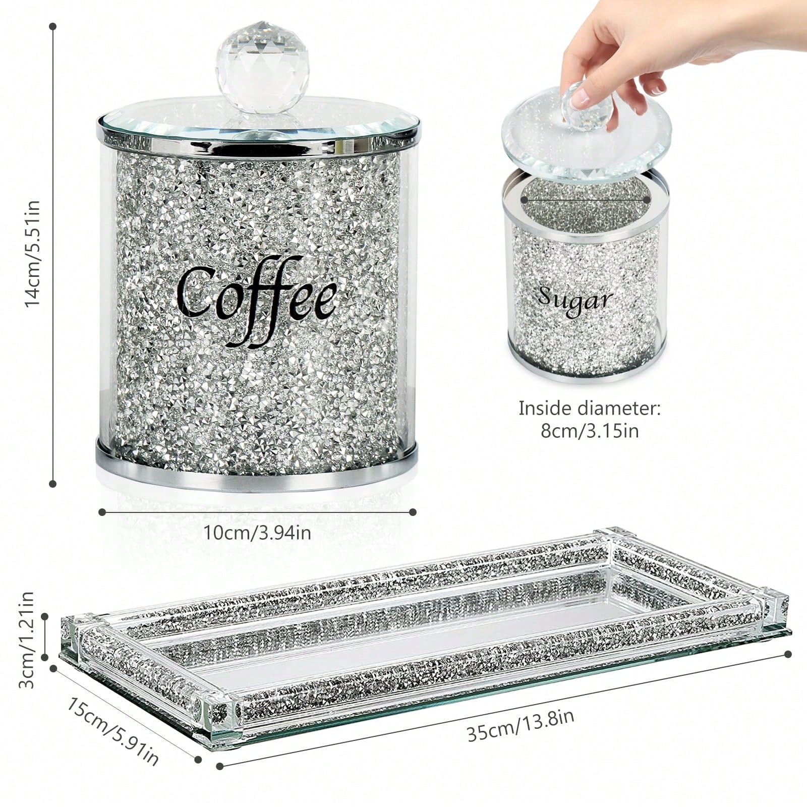 Kaffee-Zucker-Tee-Dosen-Set, g – Coffee Tea Jar Set Bewertung und Preis