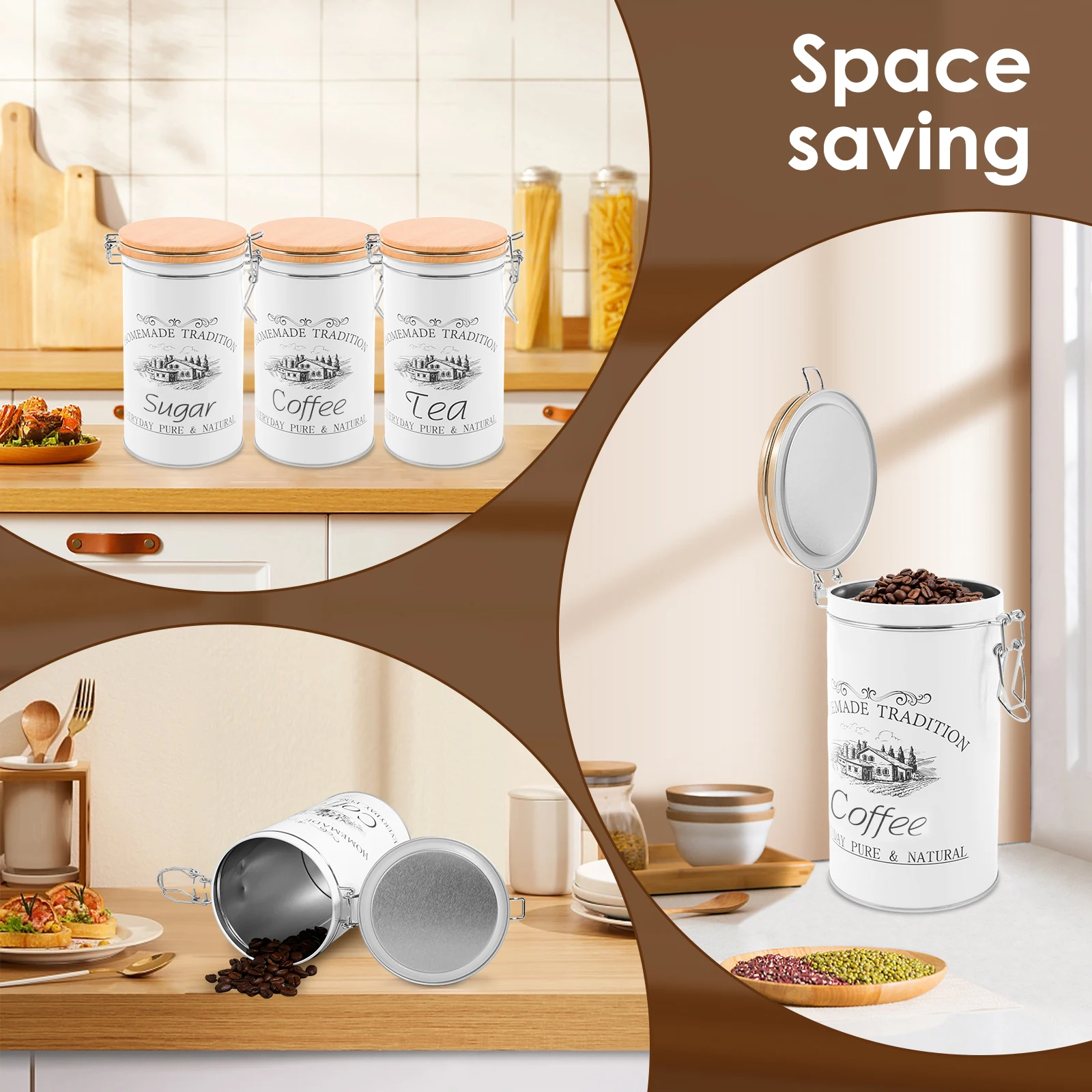 3-teiliges Set Tee-Kaffee-Zuck – Coffee Tea Sugar Canister Set Bewertung und Preis