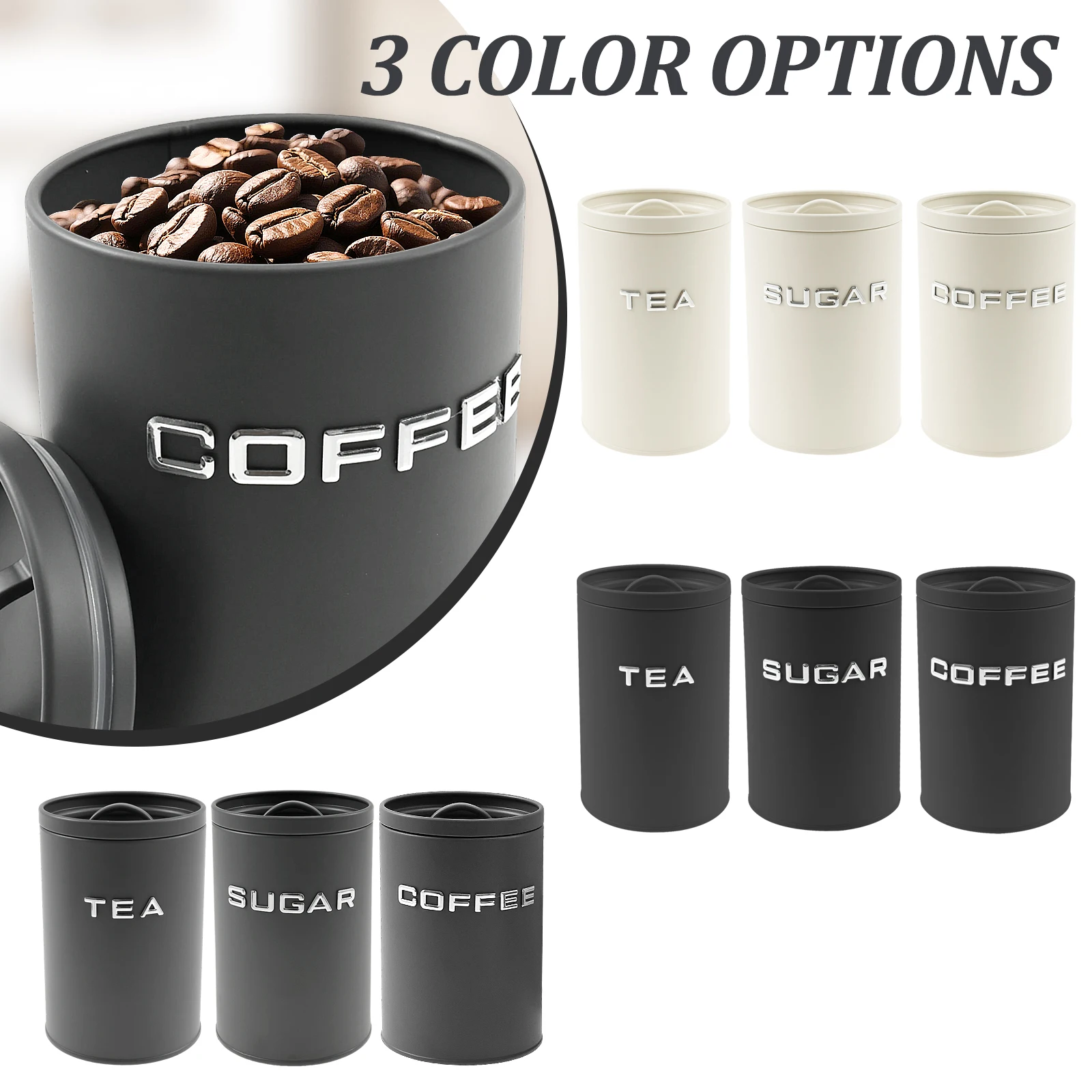 3-teiliges Glas für Tee, Kaffe – Coffee Tea Sugar Canister Set Bewertung und Preis