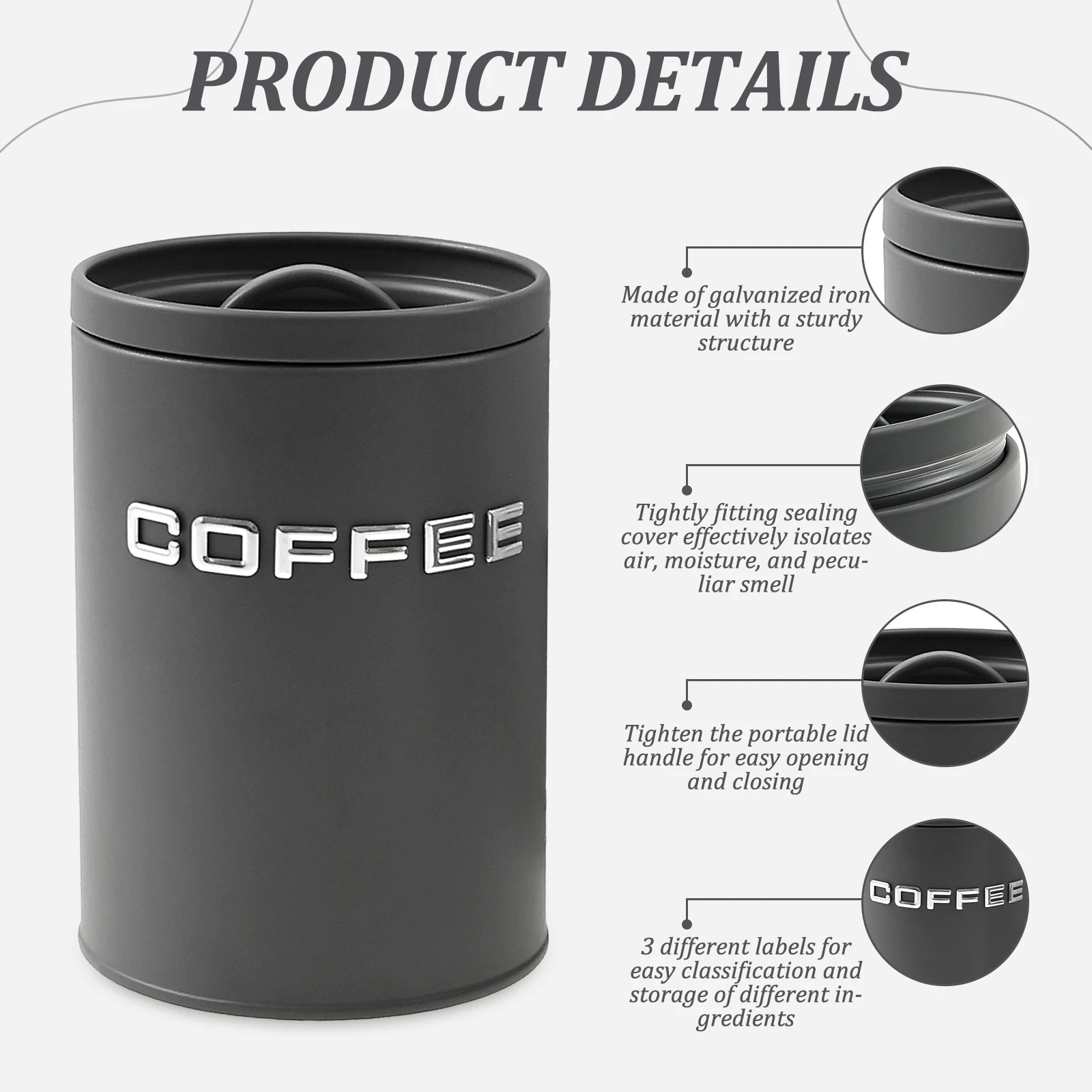 3-teiliges Glas für Tee, Kaffe – Coffee Tea Sugar Canister Set Bewertung und Preis