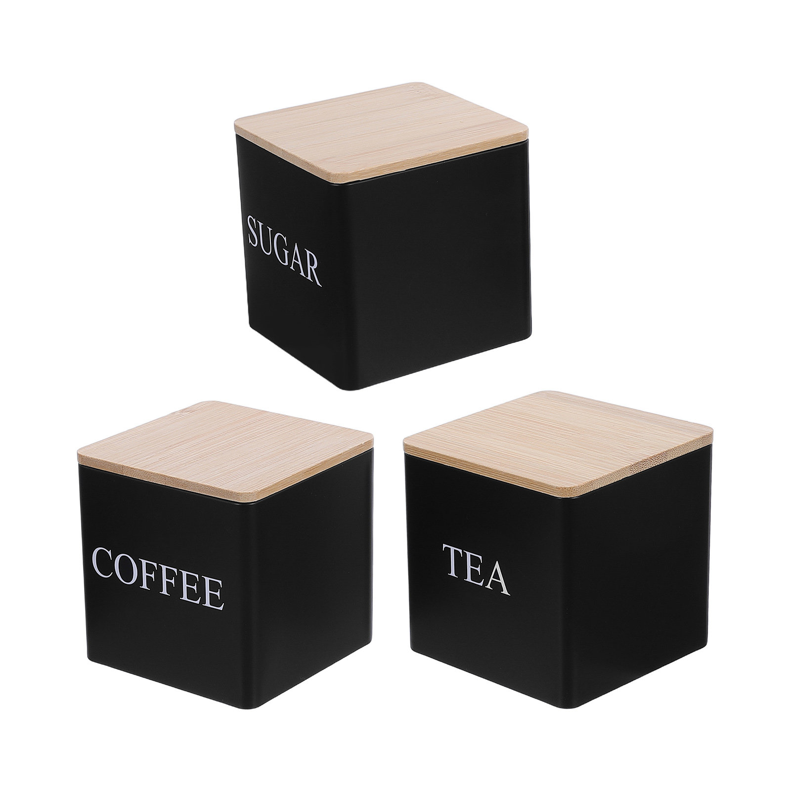 3-teiliges Metall-Tee-Kaffee-Z – Coffee Tea Sugar Canister Set Bewertung und Preis